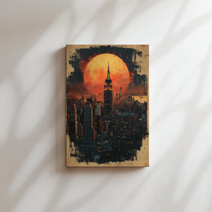 Glowing City Moonrise