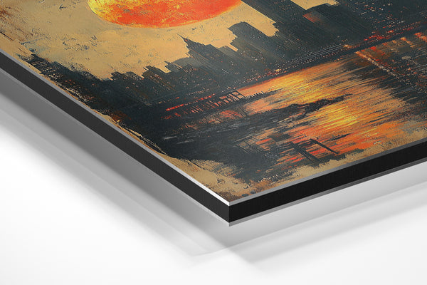 Moonlit Manhattan Scene