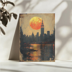 Moonlit Manhattan Scene