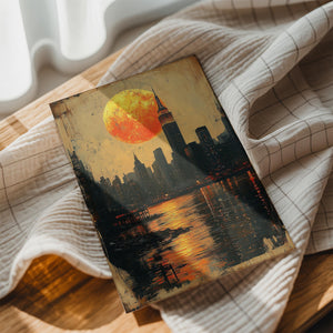 Moonlit Manhattan Scene