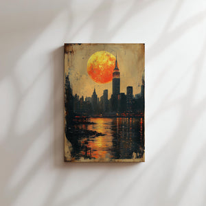 Moonlit Manhattan Scene