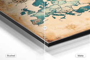 Vintage Blue Europe Map