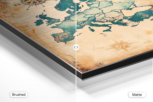 Vintage Blue Europe Map