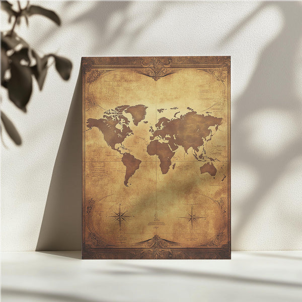 Golden World Map