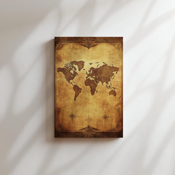 Golden World Map