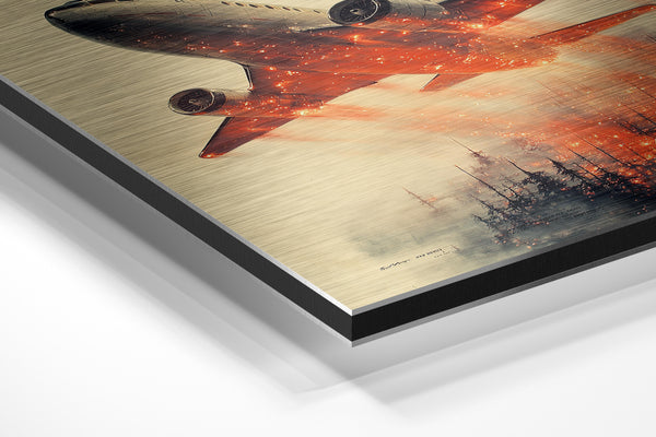 Airplane Fire Forest