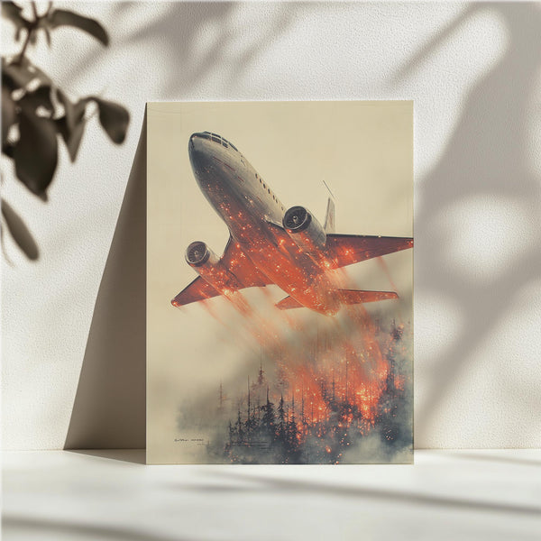 Airplane Fire Forest