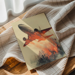 Airplane Fire Forest