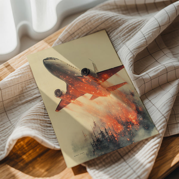 Airplane Fire Forest