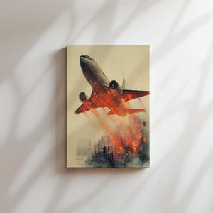 Airplane Fire Forest