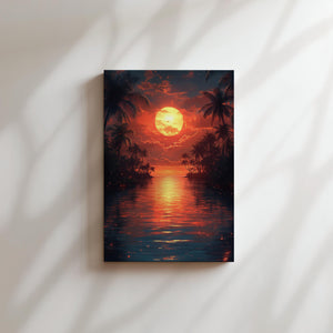 Tropical Moonlit River