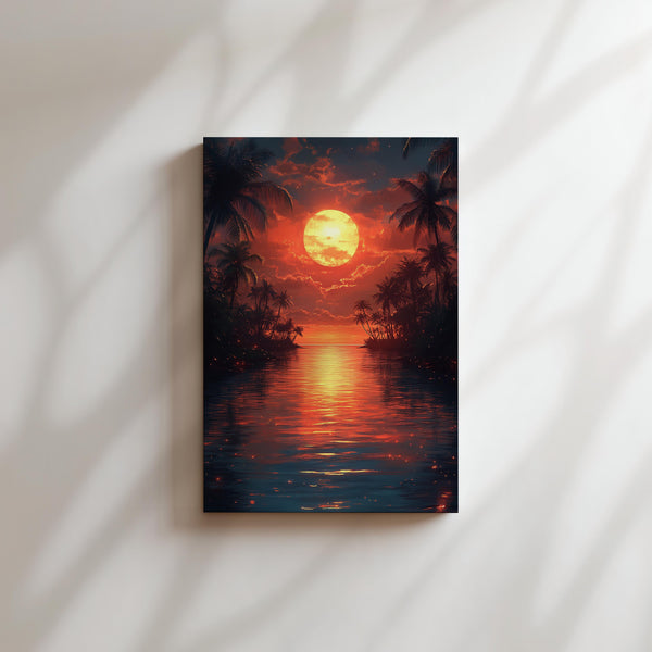 Tropical Moonlit River