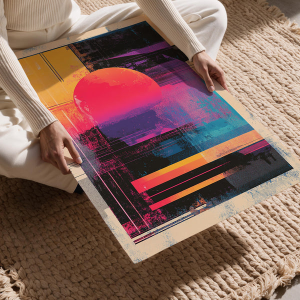 Abstract Neon Sunset