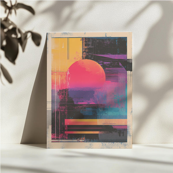 Abstract Neon Sunset