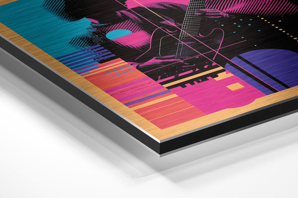 Neon Guitar Silhouette