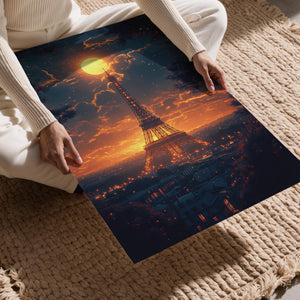 Moonlit Eiffel Tower