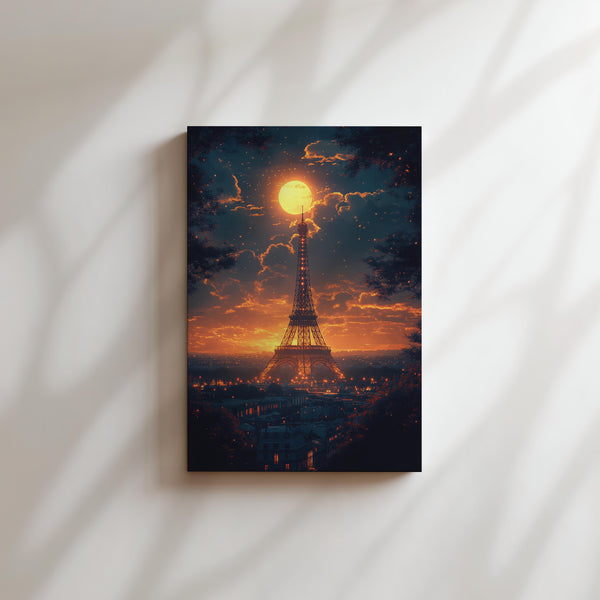 Moonlit Eiffel Tower