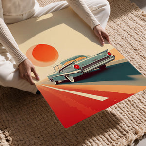 Retro Sunscape Car