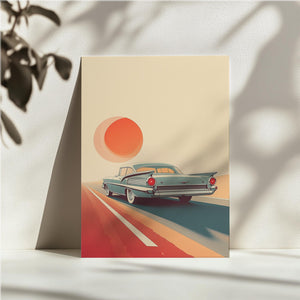 Retro Sunscape Car