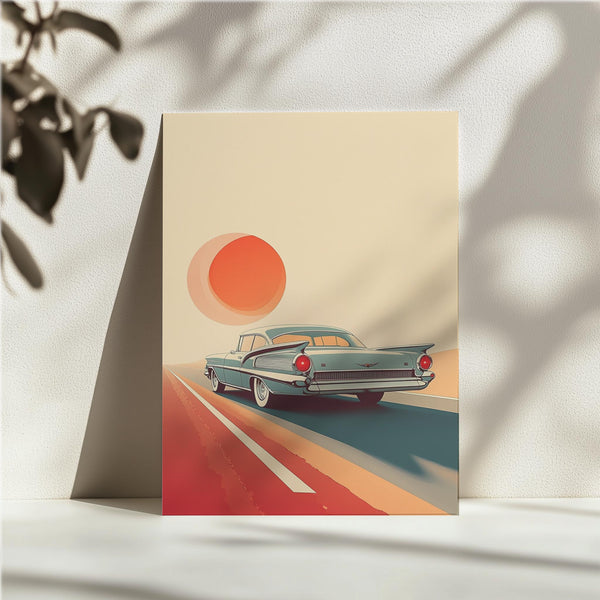 Retro Sunscape Car