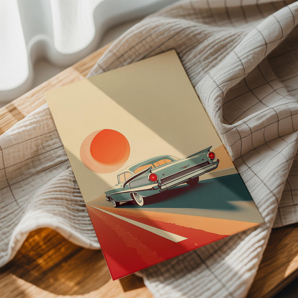 Retro Sunscape Car