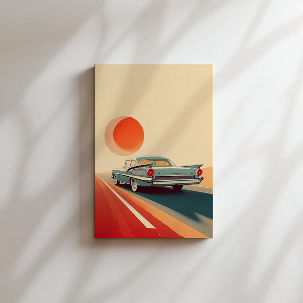 Retro Sunscape Car