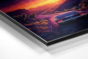 Mustang at Desert Sunset