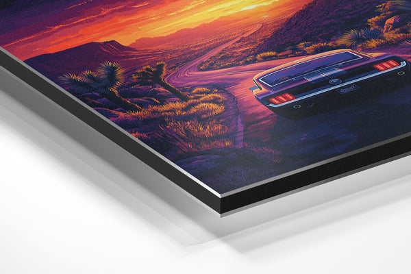 Mustang at Desert Sunset