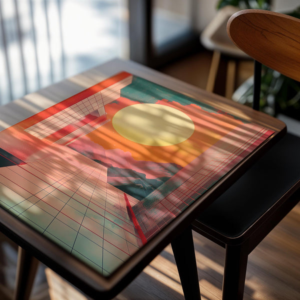 Geometric Sunset City