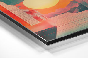 Geometric Sunset City