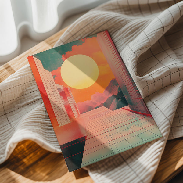 Geometric Sunset City