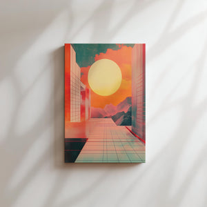 Geometric Sunset City