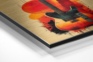 Sunset Guitar Painting