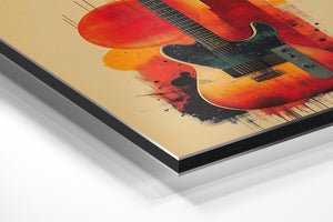 Sunset Guitar Painting