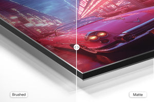 Neon Pink Vintage Car