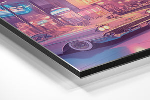 Retro Diner Car Scene