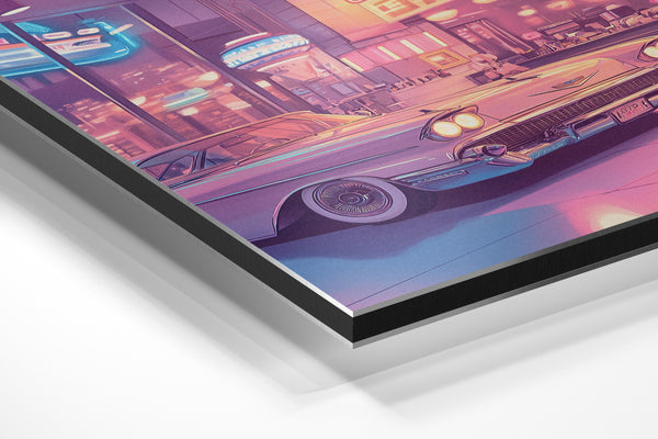 Retro Diner Car Scene