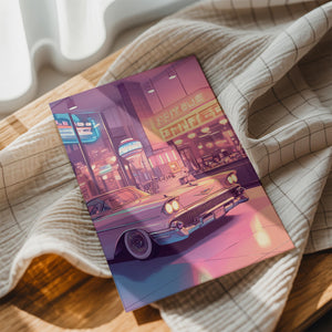 Retro Diner Car Scene