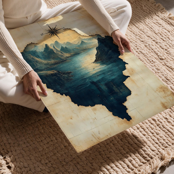 Vintage Map Hidden Lakes