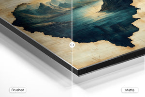 Vintage Map Hidden Lakes