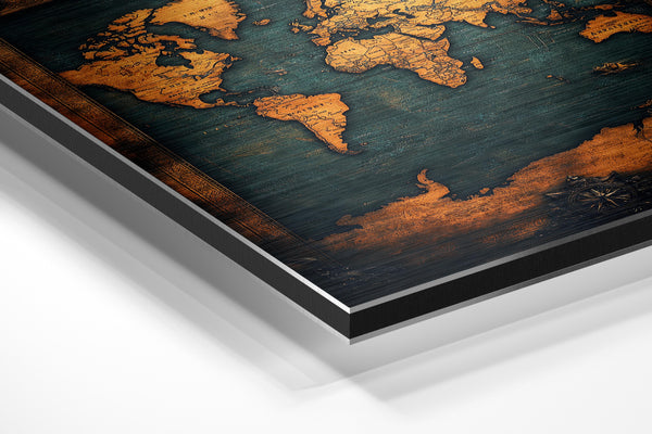 World Map Regal Frame