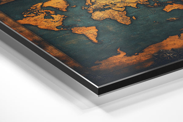 World Map Regal Frame