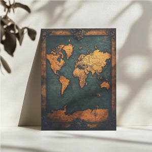 World Map Regal Frame