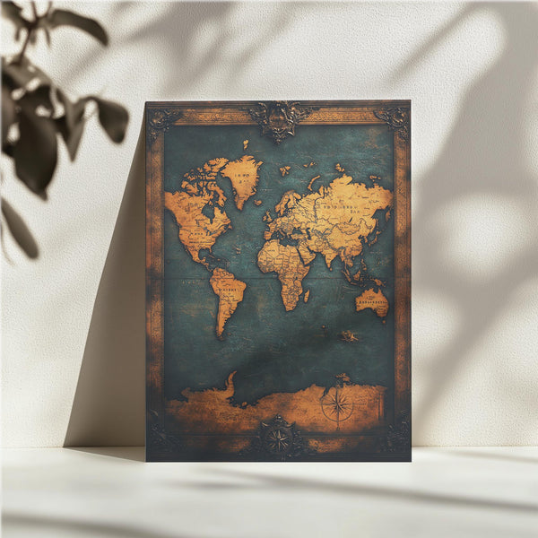 World Map Regal Frame