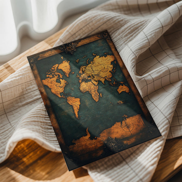 World Map Regal Frame