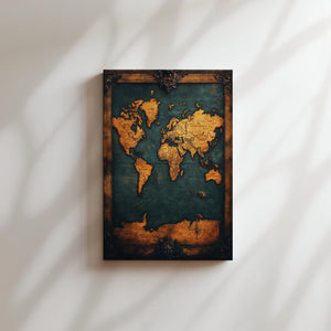 World Map Regal Frame