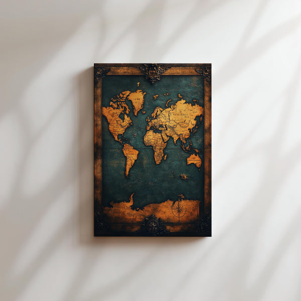 World Map Regal Frame