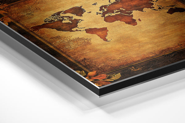 Sepia World Map Vintage
