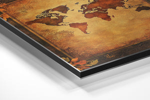 Sepia World Map Vintage
