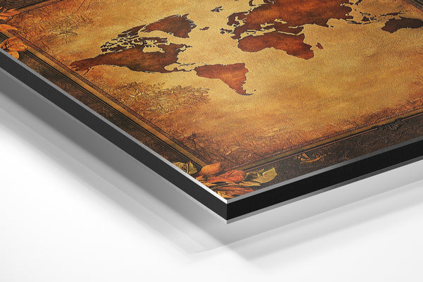 Sepia World Map Vintage